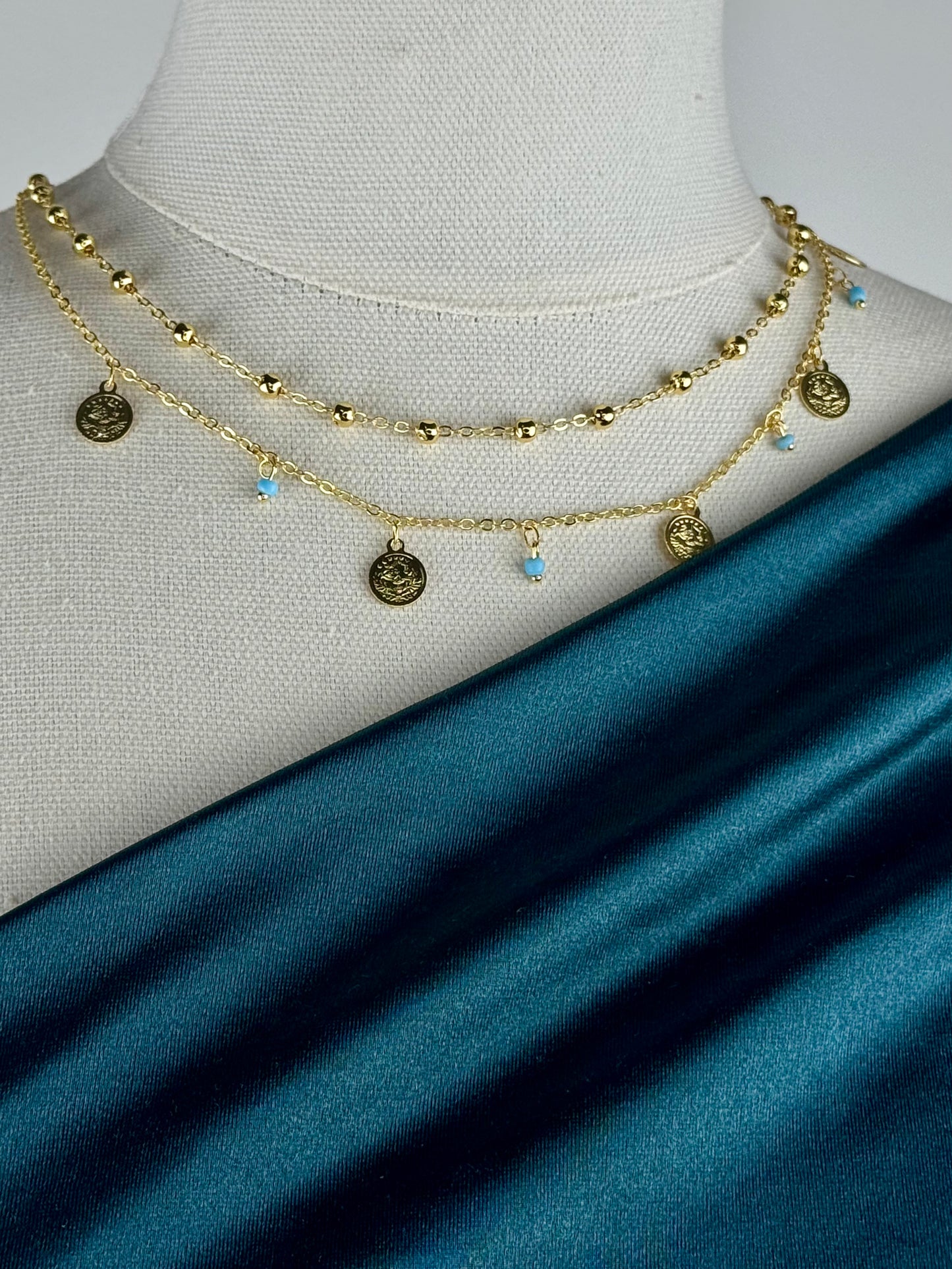 ITALIAN GOLD NECKLACE.