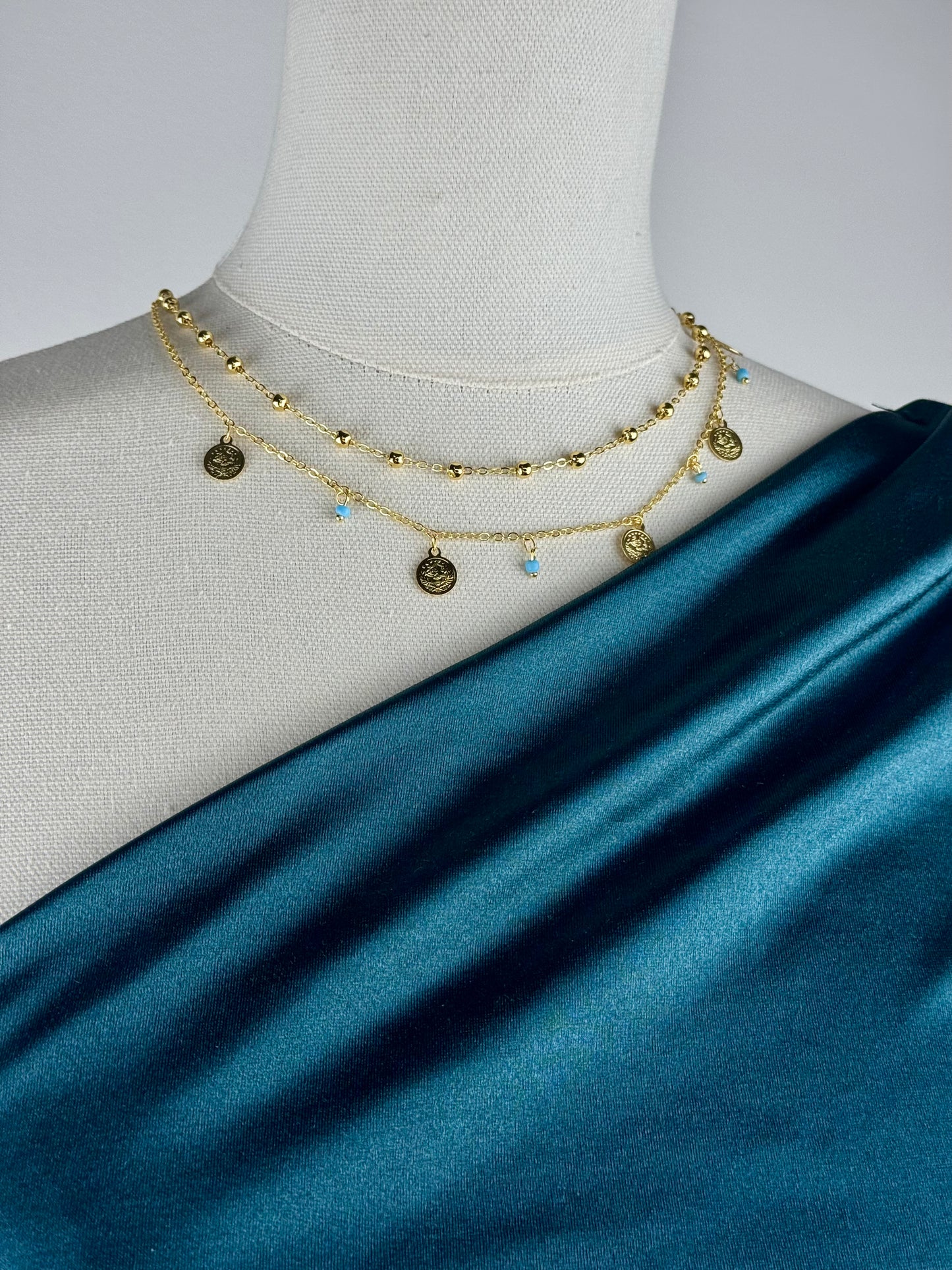 ITALIAN GOLD NECKLACE.