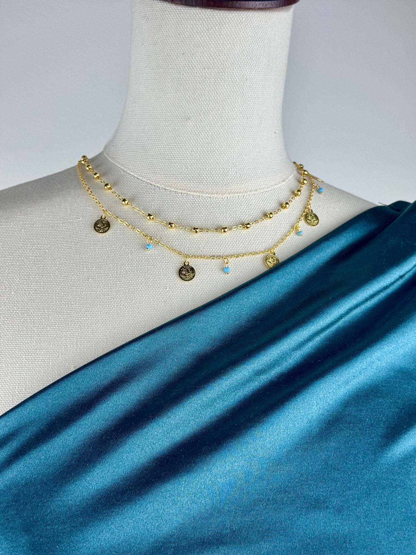 ITALIAN GOLD NECKLACE.