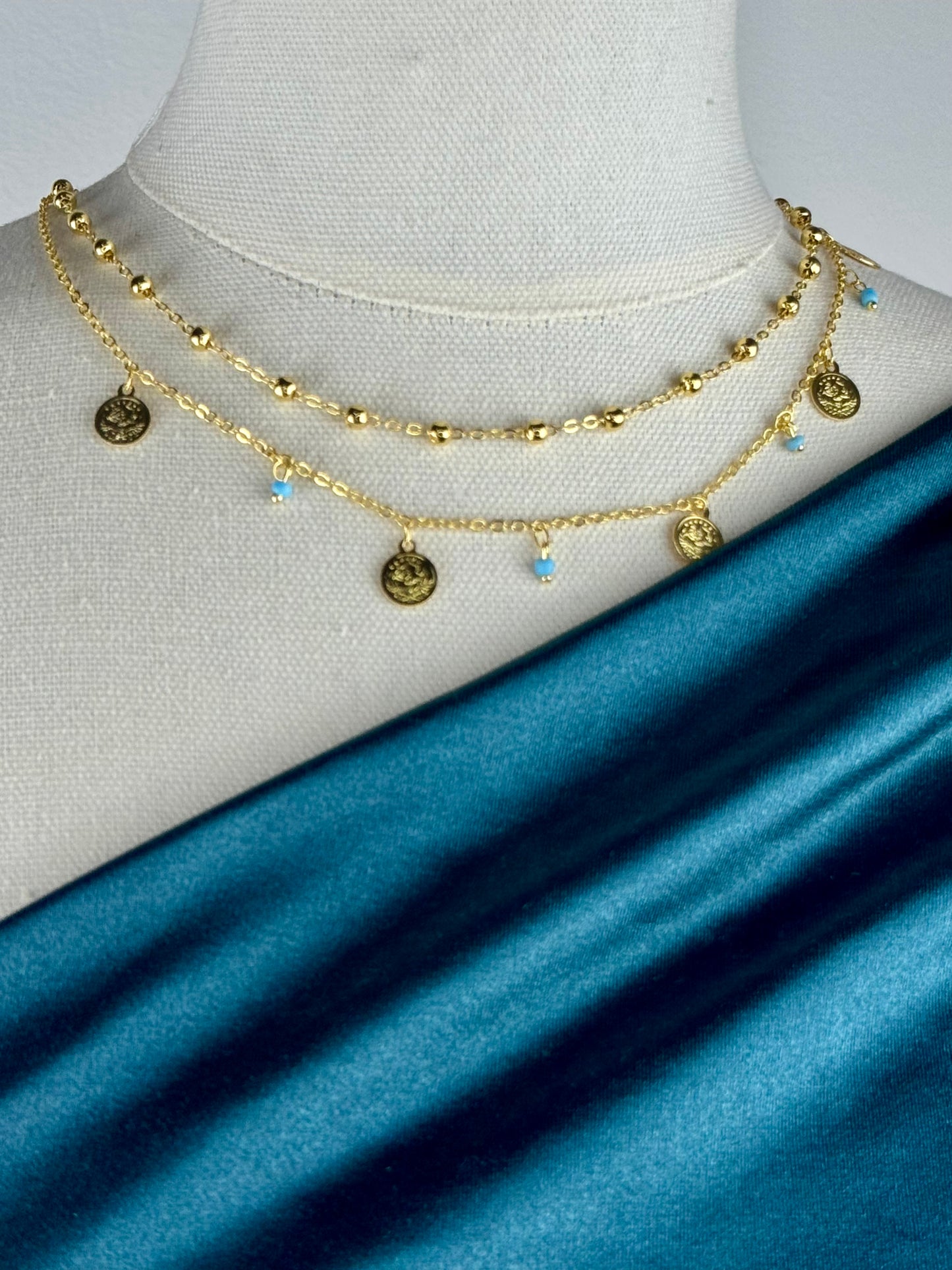 ITALIAN GOLD NECKLACE.