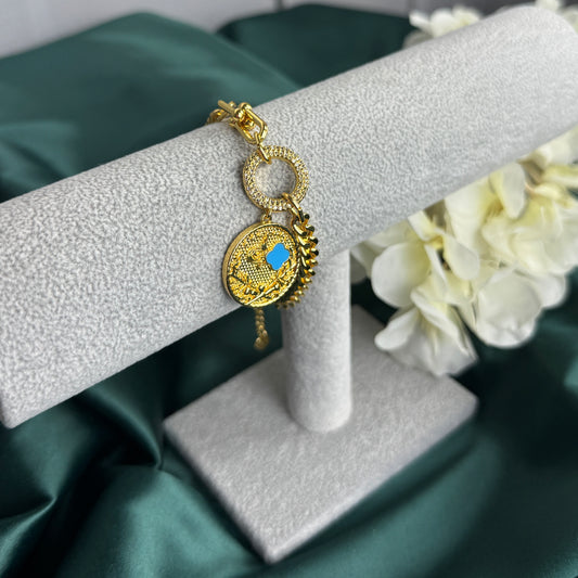 ITALIAN GOLD BRACELET.