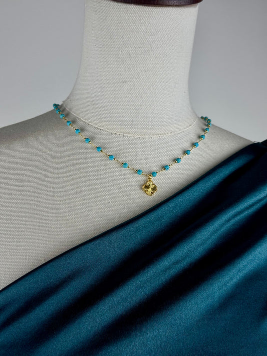 ITALIAN GOLD NECKLACE.