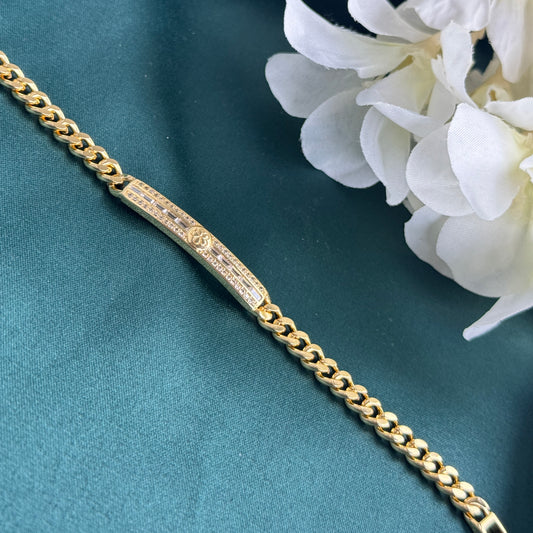 ITALIAN GOLD BRACELET.