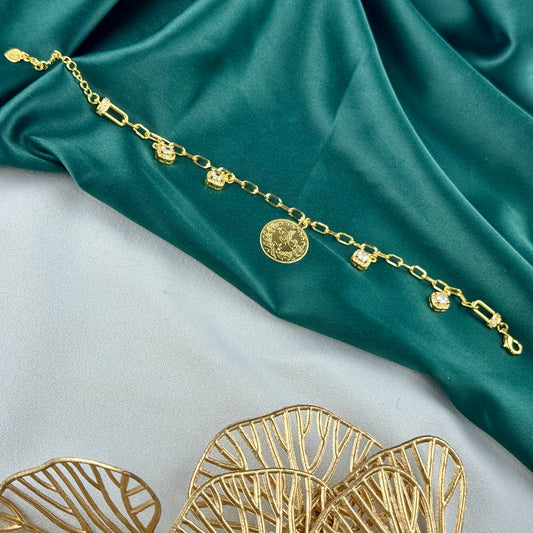 ITALIAN GOLD BRACELET.