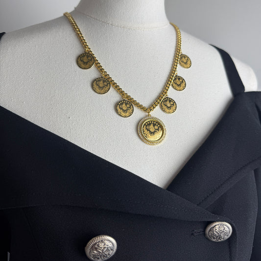 ITALIAN GOLD NECKLACE.
