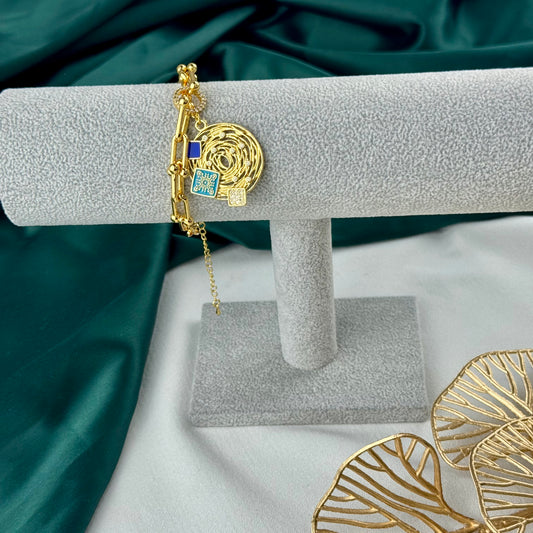 ITALIAN GOLD BRACELET.