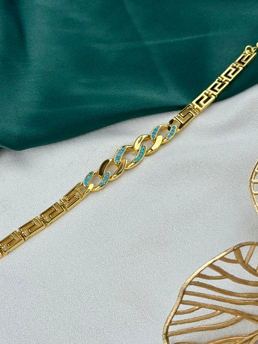ITALIAN GOLD BRACELET.